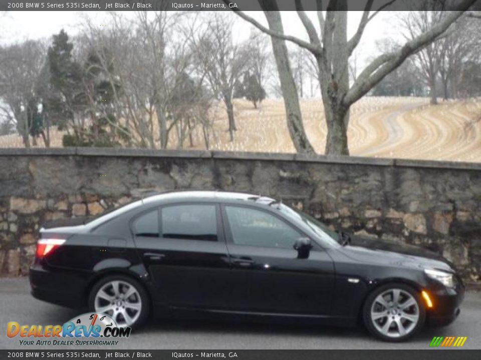 2008 BMW 5 Series 535i Sedan Jet Black / Black Photo #11