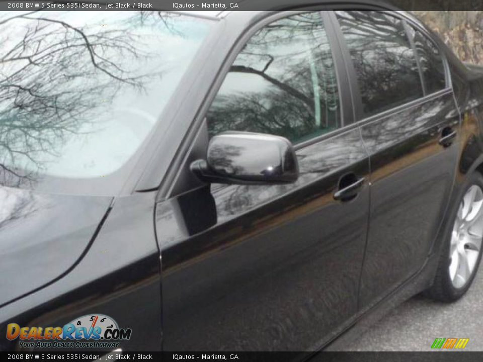 2008 BMW 5 Series 535i Sedan Jet Black / Black Photo #14