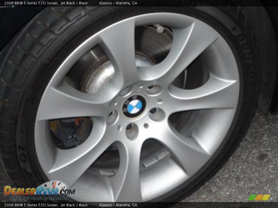 2008 BMW 5 Series 535i Sedan Jet Black / Black Photo #15
