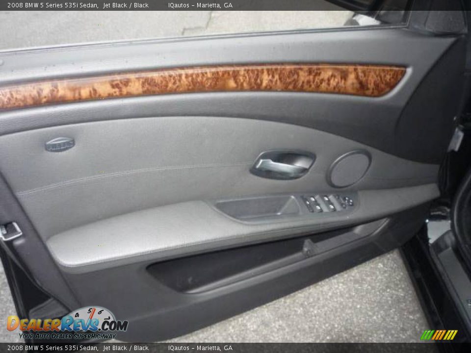 2008 BMW 5 Series 535i Sedan Jet Black / Black Photo #17