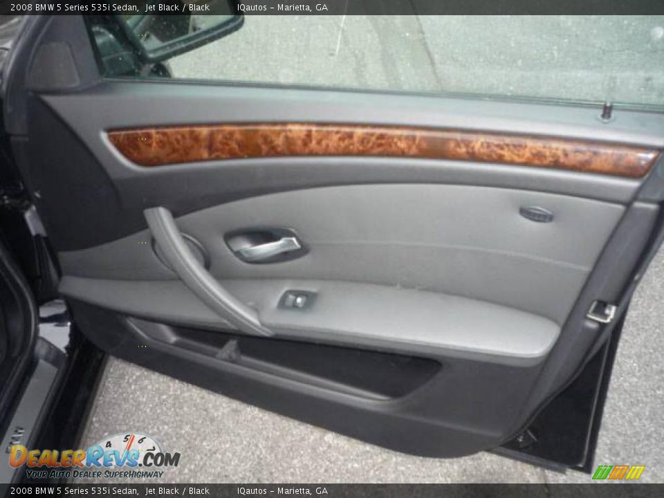 2008 BMW 5 Series 535i Sedan Jet Black / Black Photo #18