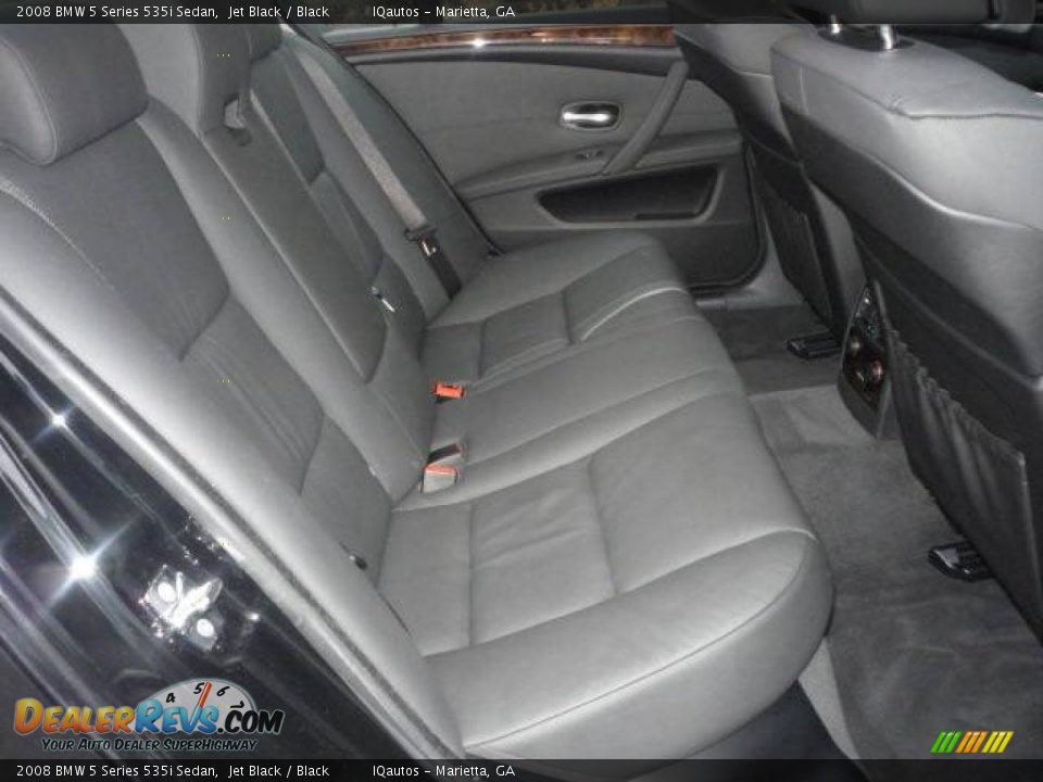 2008 BMW 5 Series 535i Sedan Jet Black / Black Photo #25