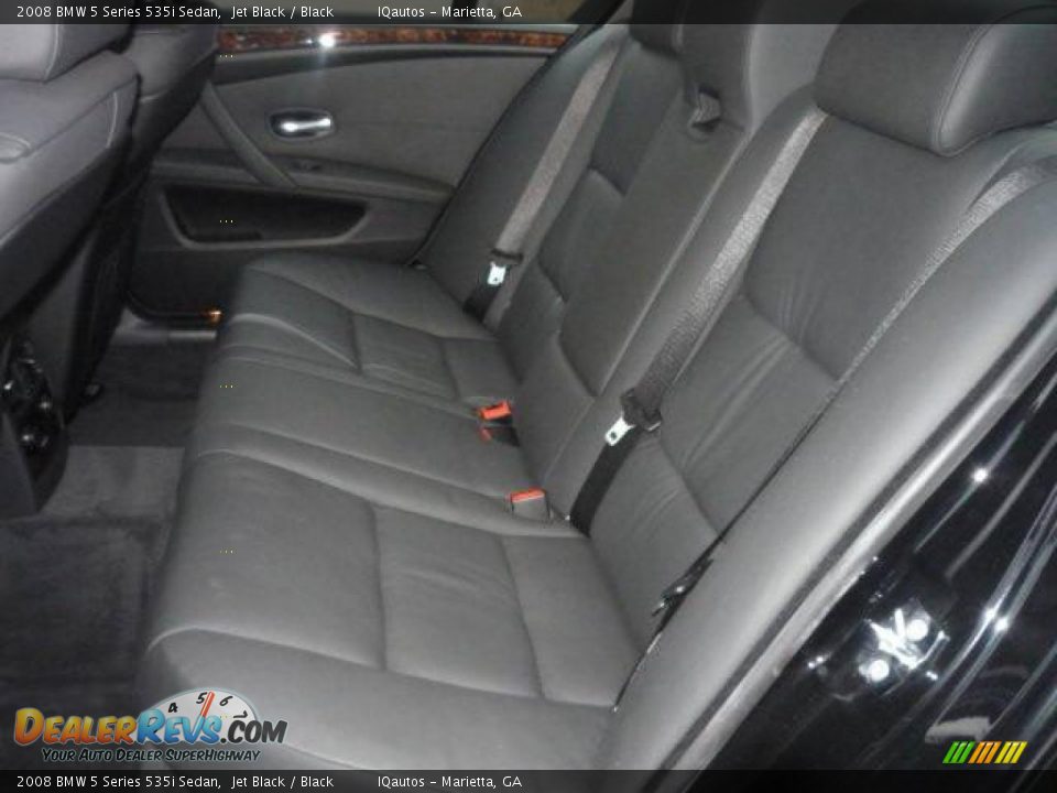 2008 BMW 5 Series 535i Sedan Jet Black / Black Photo #26
