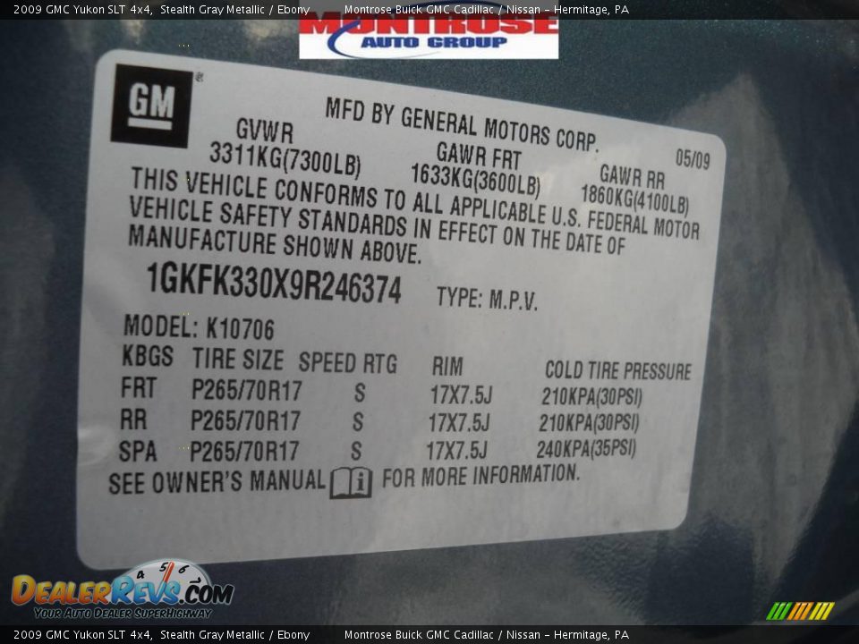 2009 GMC Yukon SLT 4x4 Stealth Gray Metallic / Ebony Photo #11