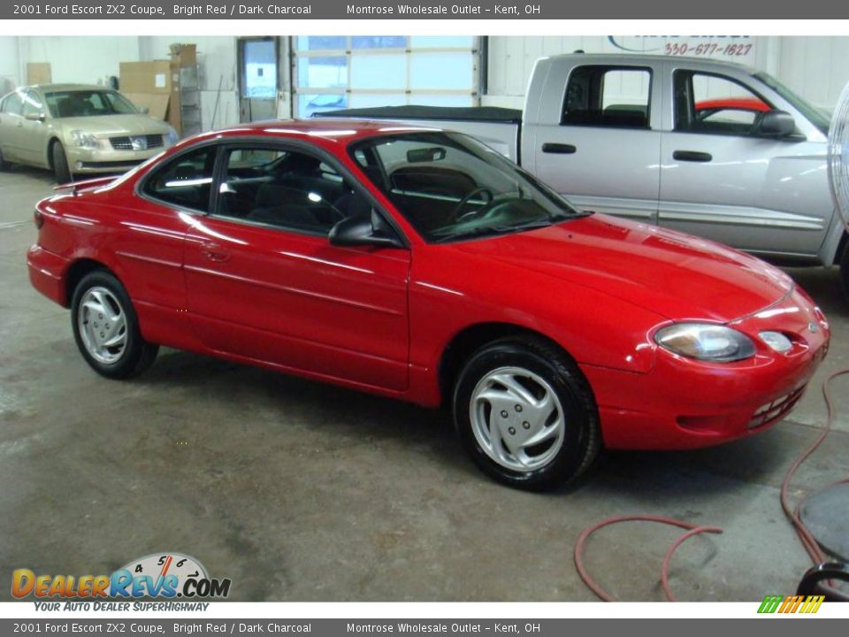 2001 Ford Escort ZX2 Coupe Bright Red / Dark Charcoal Photo #2