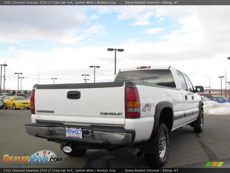 2002 Chevrolet Silverado 2500 LT Crew Cab 4x4 Summit White / Medium Gray Photo #5