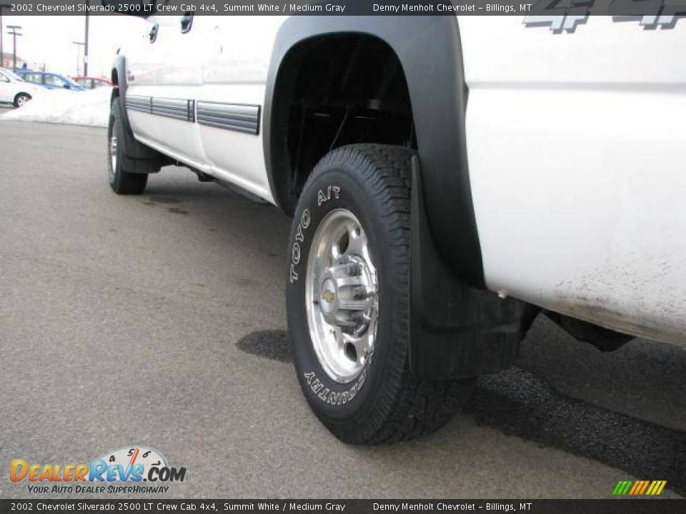 2002 Chevrolet Silverado 2500 LT Crew Cab 4x4 Summit White / Medium Gray Photo #7