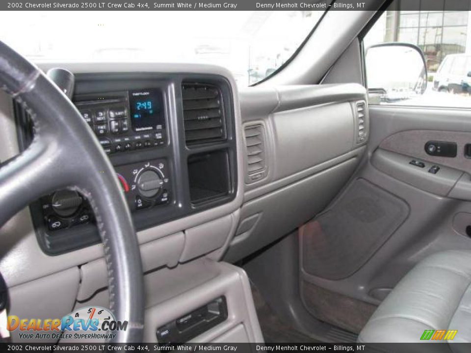 2002 Chevrolet Silverado 2500 LT Crew Cab 4x4 Summit White / Medium Gray Photo #12