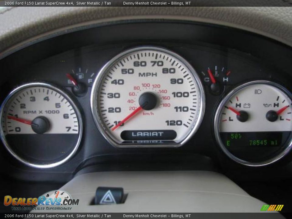 2006 Ford F150 Lariat SuperCrew 4x4 Silver Metallic / Tan Photo #13