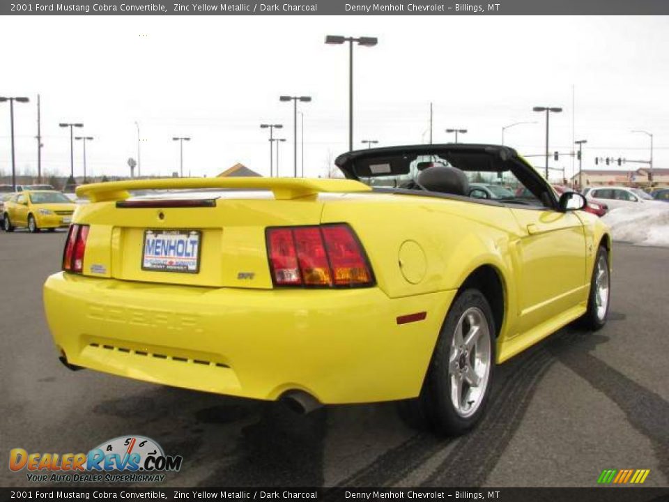 2001 Ford Mustang Cobra Convertible Zinc Yellow Metallic / Dark Charcoal Photo #7