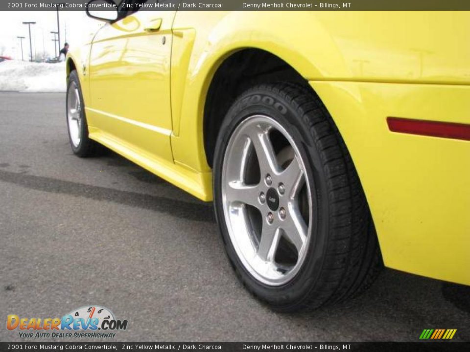 2001 Ford Mustang Cobra Convertible Zinc Yellow Metallic / Dark Charcoal Photo #9