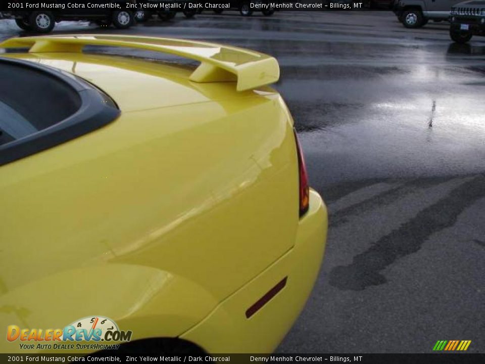 2001 Ford Mustang Cobra Convertible Zinc Yellow Metallic / Dark Charcoal Photo #13