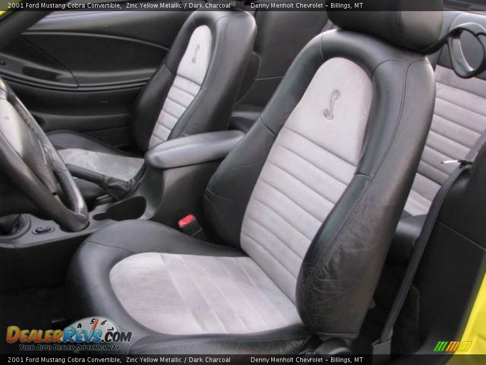 2001 Ford Mustang Cobra Convertible Zinc Yellow Metallic / Dark Charcoal Photo #15