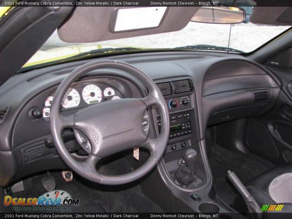 2001 Ford Mustang Cobra Convertible Zinc Yellow Metallic / Dark Charcoal Photo #16