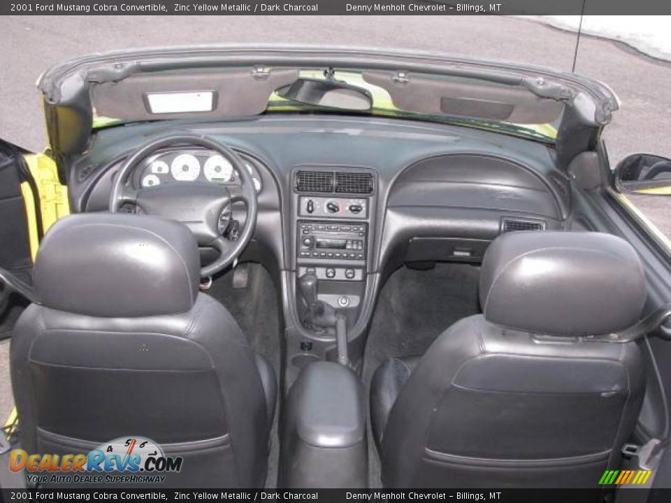 2001 Ford Mustang Cobra Convertible Zinc Yellow Metallic / Dark Charcoal Photo #17