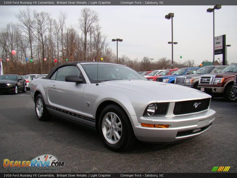 2009 Ford Mustang V6 Convertible Brilliant Silver Metallic / Light Graphite Photo #1