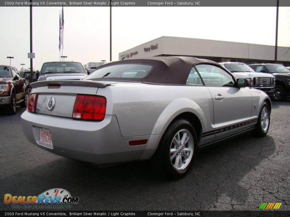 2009 Ford Mustang V6 Convertible Brilliant Silver Metallic / Light Graphite Photo #3