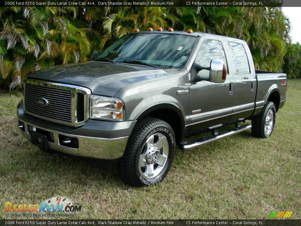 2006 Ford F250 Super Duty Lariat Crew Cab 4x4 Dark Shadow Gray Metallic / Medium Flint Photo #1