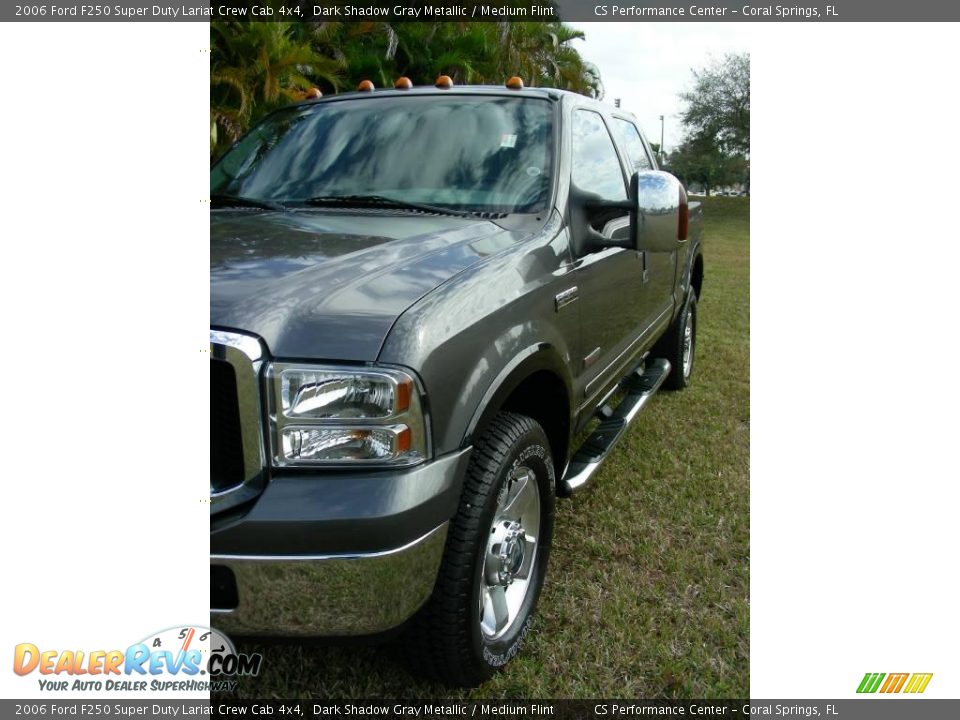 2006 Ford F250 Super Duty Lariat Crew Cab 4x4 Dark Shadow Gray Metallic / Medium Flint Photo #7