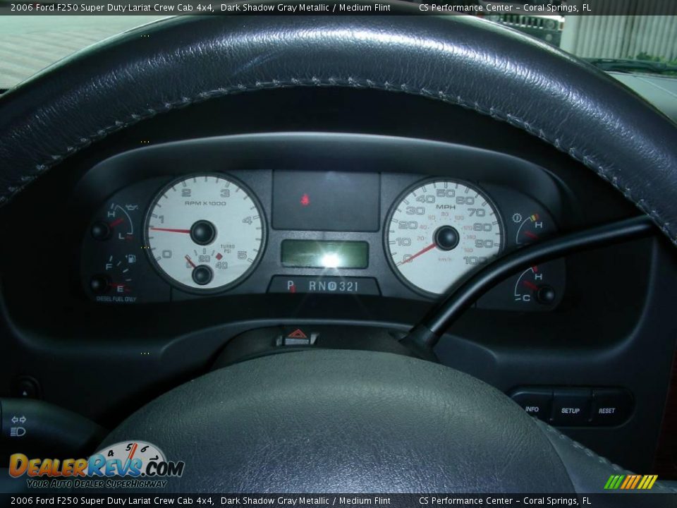 2006 Ford F250 Super Duty Lariat Crew Cab 4x4 Dark Shadow Gray Metallic / Medium Flint Photo #35