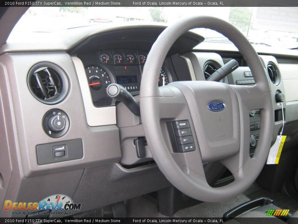 2010 Ford F150 STX SuperCab Vermillion Red / Medium Stone Photo #3