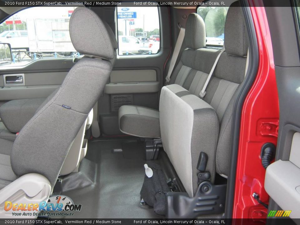 2010 Ford F150 STX SuperCab Vermillion Red / Medium Stone Photo #4