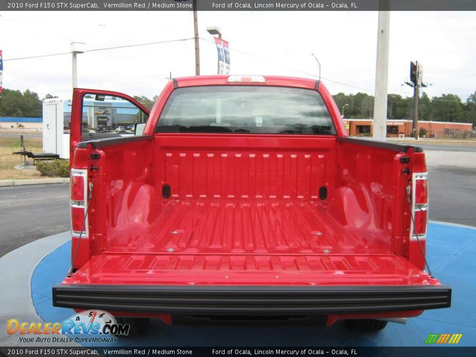 2010 Ford F150 STX SuperCab Vermillion Red / Medium Stone Photo #8