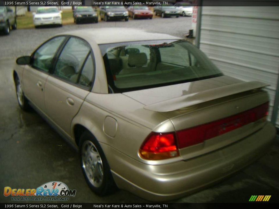 1996 Saturn S Series SL2 Sedan Gold / Beige Photo #4