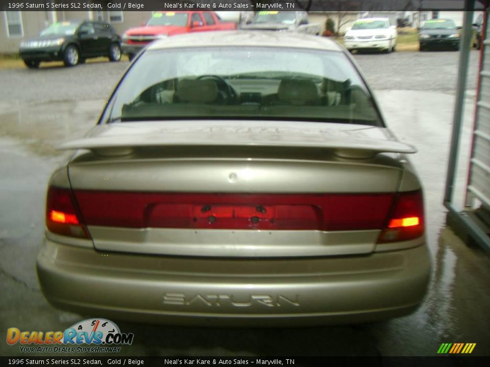 1996 Saturn S Series SL2 Sedan Gold / Beige Photo #5