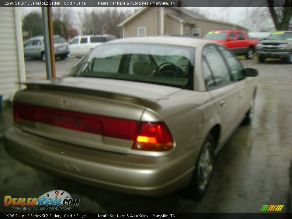 1996 Saturn S Series SL2 Sedan Gold / Beige Photo #6