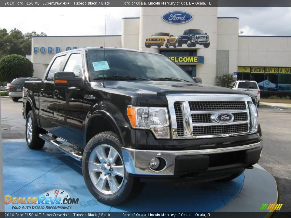 2010 Ford F150 XLT SuperCrew 4x4 Tuxedo Black / Black Photo #1