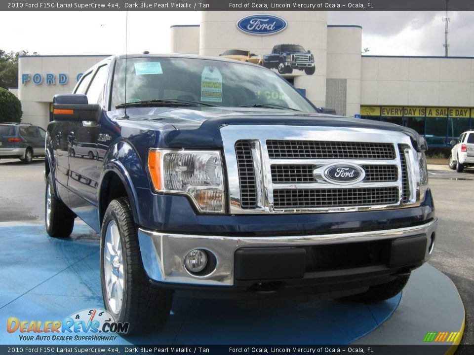 2010 Ford F150 Lariat SuperCrew 4x4 Dark Blue Pearl Metallic / Tan Photo #1