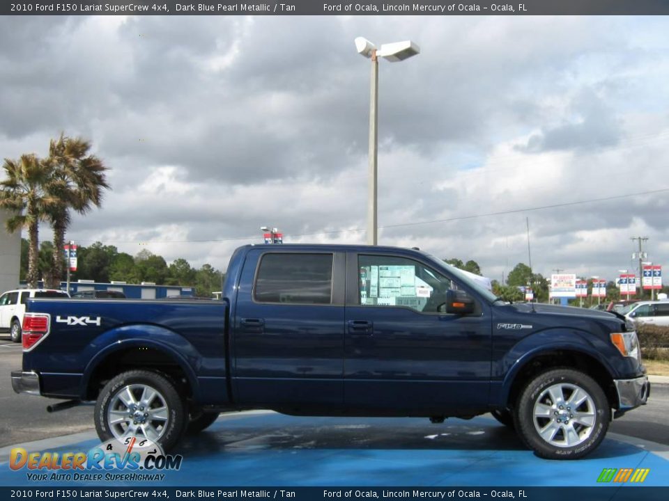 2010 Ford F150 Lariat SuperCrew 4x4 Dark Blue Pearl Metallic / Tan Photo #2