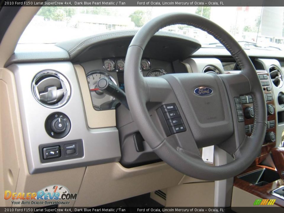 2010 Ford F150 Lariat SuperCrew 4x4 Dark Blue Pearl Metallic / Tan Photo #4