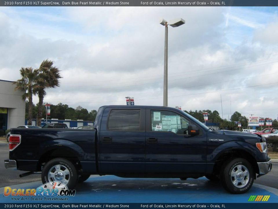 2010 Ford F150 XLT SuperCrew Dark Blue Pearl Metallic / Medium Stone Photo #2