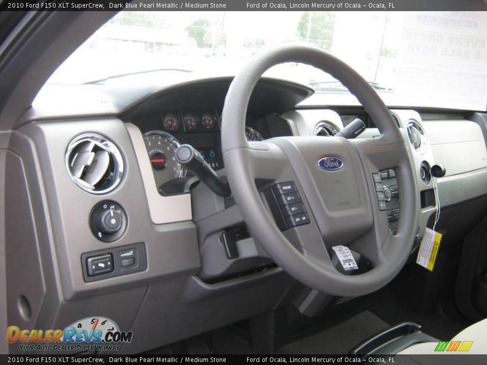 2010 Ford F150 XLT SuperCrew Dark Blue Pearl Metallic / Medium Stone Photo #3