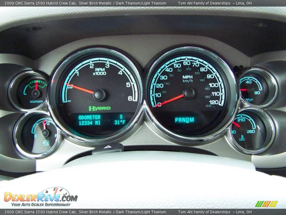 2009 GMC Sierra 1500 Hybrid Crew Cab Silver Birch Metallic / Dark Titanium/Light Titanium Photo #20