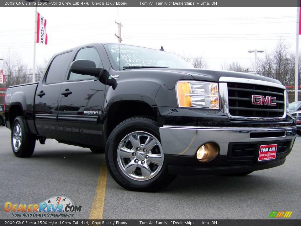 2009 GMC Sierra 1500 Hybrid Crew Cab 4x4 Onyx Black / Ebony Photo #1