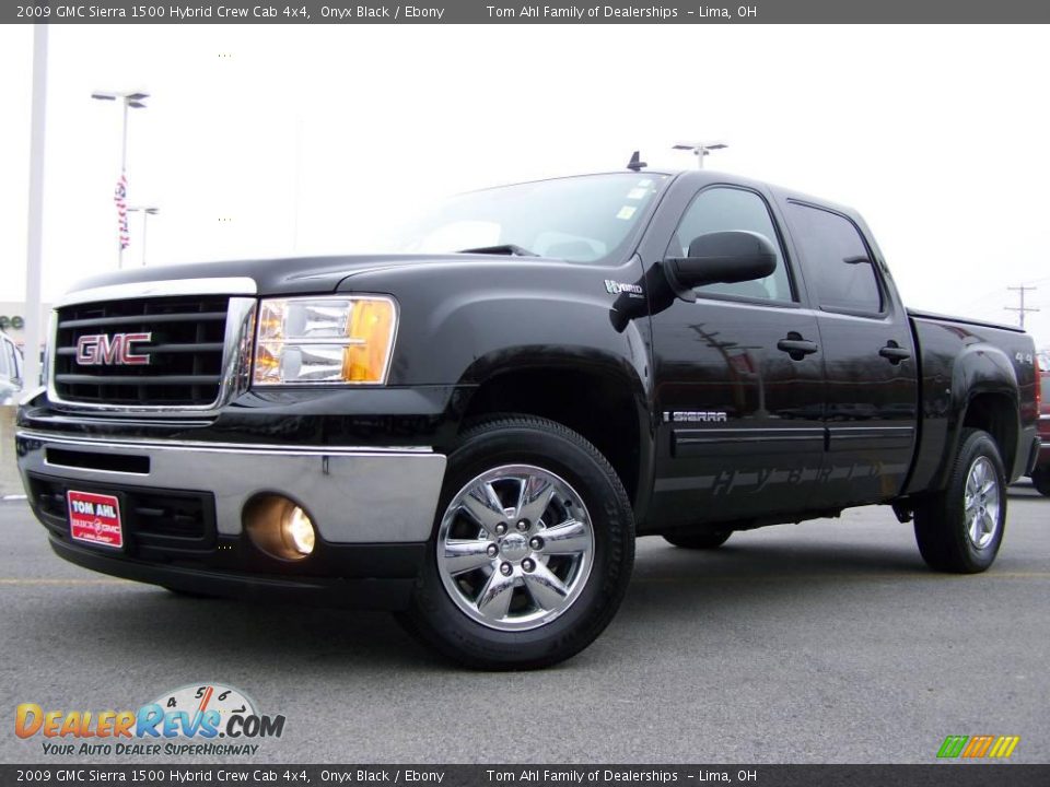 2009 GMC Sierra 1500 Hybrid Crew Cab 4x4 Onyx Black / Ebony Photo #6