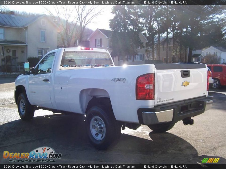 2010 Chevrolet Silverado 3500HD Work Truck Regular Cab 4x4 Summit White / Dark Titanium Photo #4