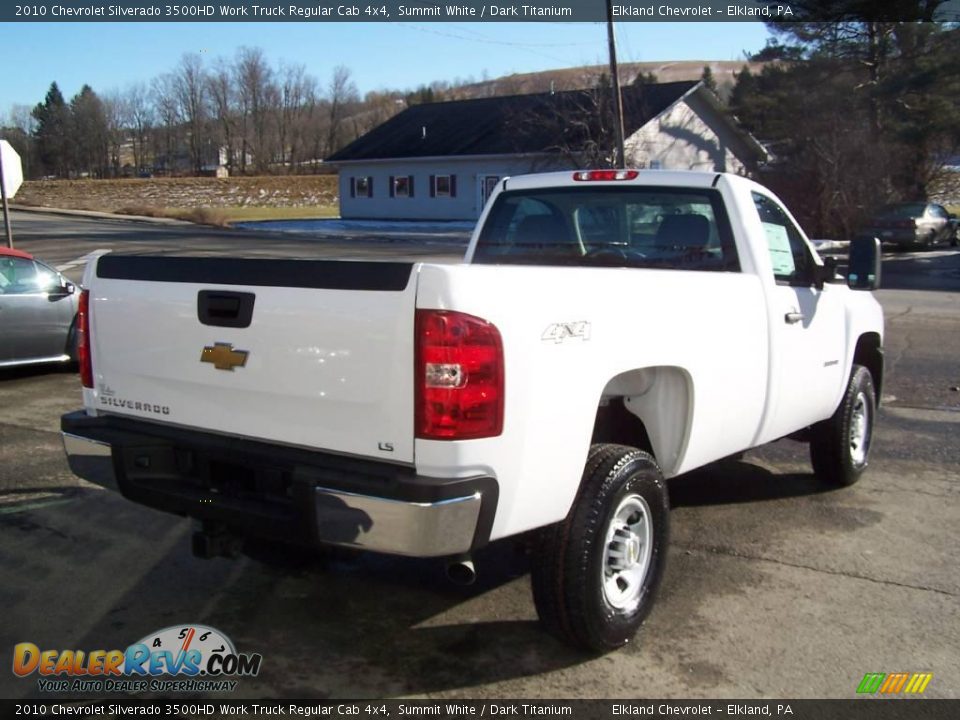 2010 Chevrolet Silverado 3500HD Work Truck Regular Cab 4x4 Summit White / Dark Titanium Photo #5