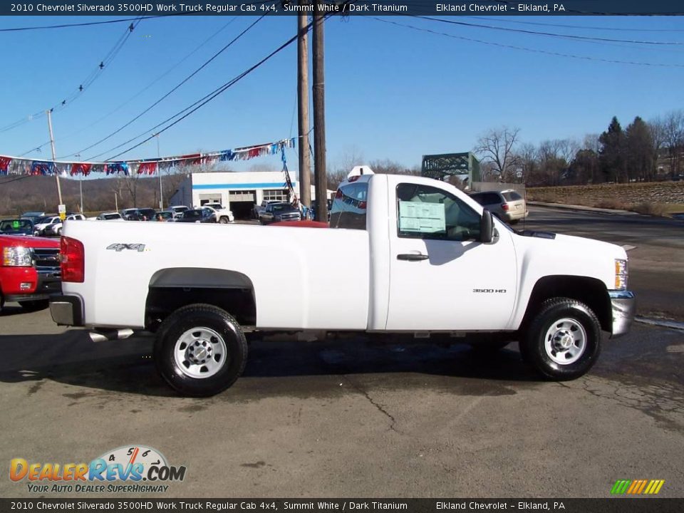 2010 Chevrolet Silverado 3500HD Work Truck Regular Cab 4x4 Summit White / Dark Titanium Photo #6