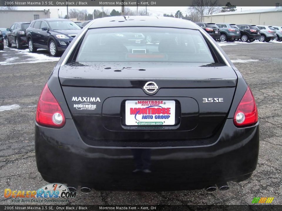 2006 Nissan Maxima 3.5 SE Onyx Black / Black Photo #4