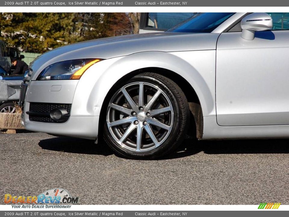 2009 Audi TT 2.0T quattro Coupe Ice Silver Metallic / Magma Red Photo #1