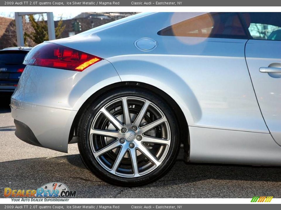 2009 Audi TT 2.0T quattro Coupe Ice Silver Metallic / Magma Red Photo #4