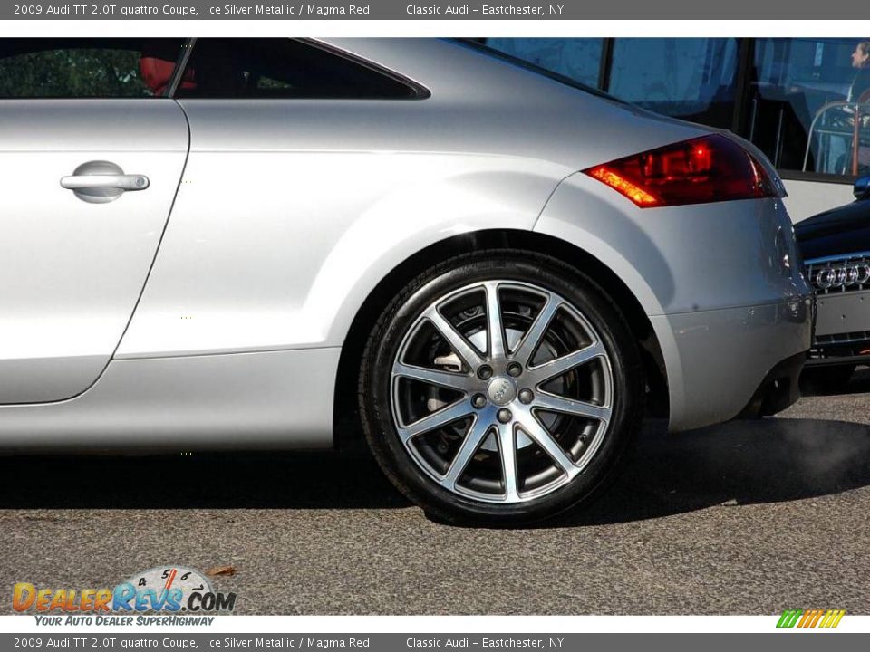 2009 Audi TT 2.0T quattro Coupe Ice Silver Metallic / Magma Red Photo #10