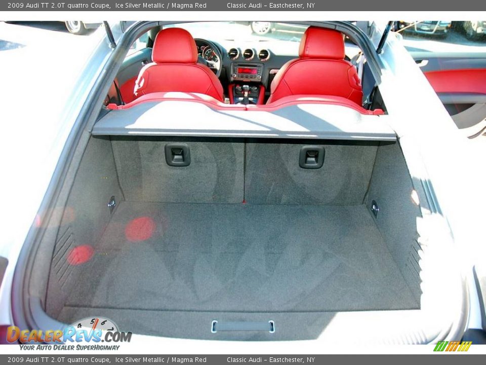 2009 Audi TT 2.0T quattro Coupe Ice Silver Metallic / Magma Red Photo #16