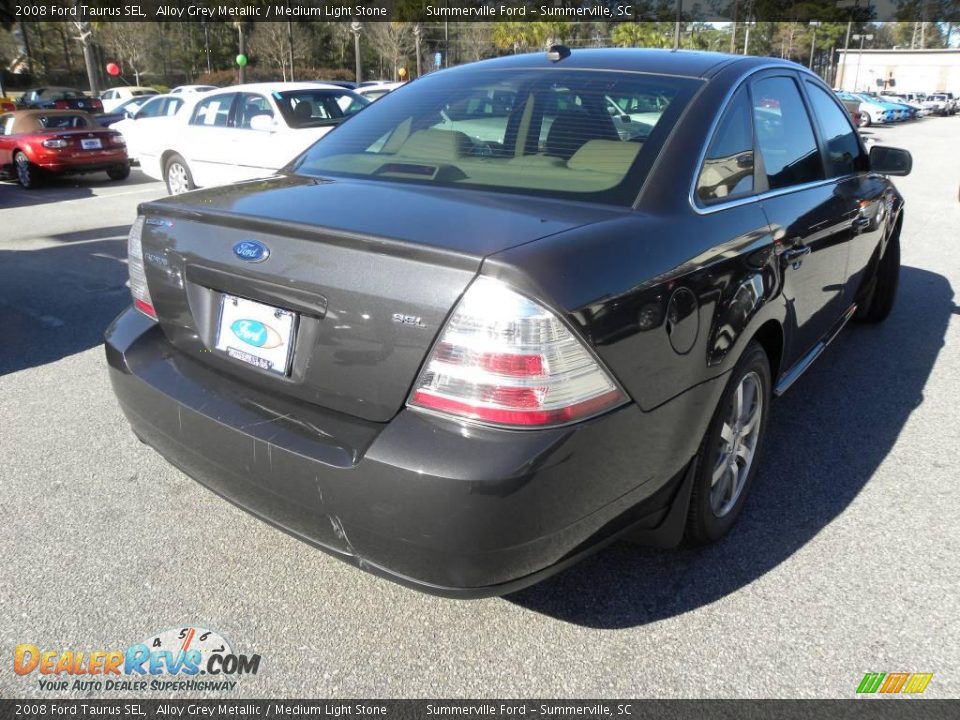 2008 Ford Taurus SEL Alloy Grey Metallic / Medium Light Stone Photo #14