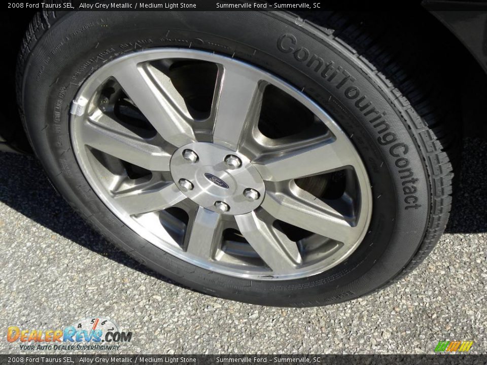 2008 Ford Taurus SEL Alloy Grey Metallic / Medium Light Stone Photo #17