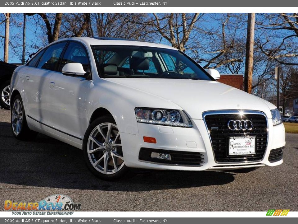 2009 Audi A6 3.0T quattro Sedan Ibis White / Black Photo #5